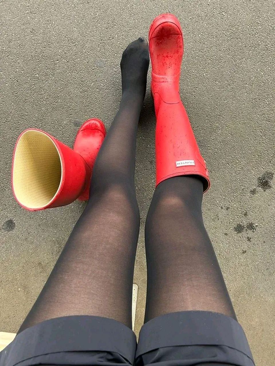 下雨天,穿雨鞋最方便了 #日常穿搭# #我要上热门