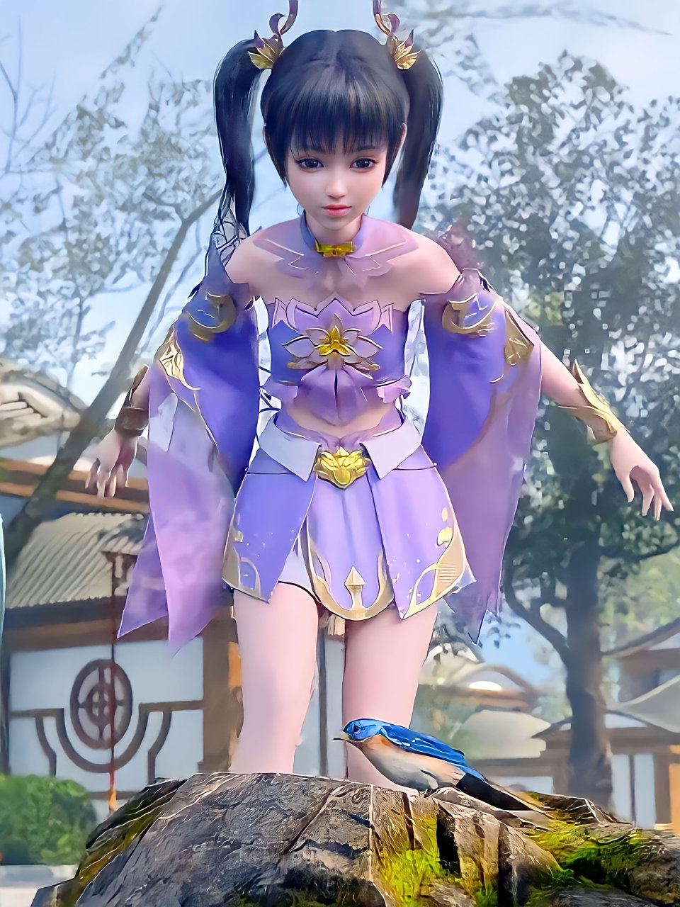 可爱萝莉紫妍精美壁纸#斗破苍穹# #可爱