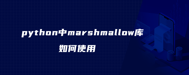 如何在python中使用marshmallow库