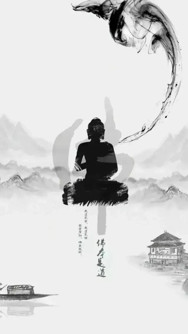 求佛问道,禅意图