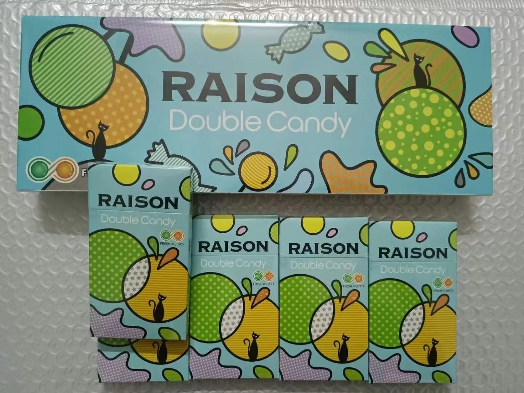 铁塔猫糖果双爆细支