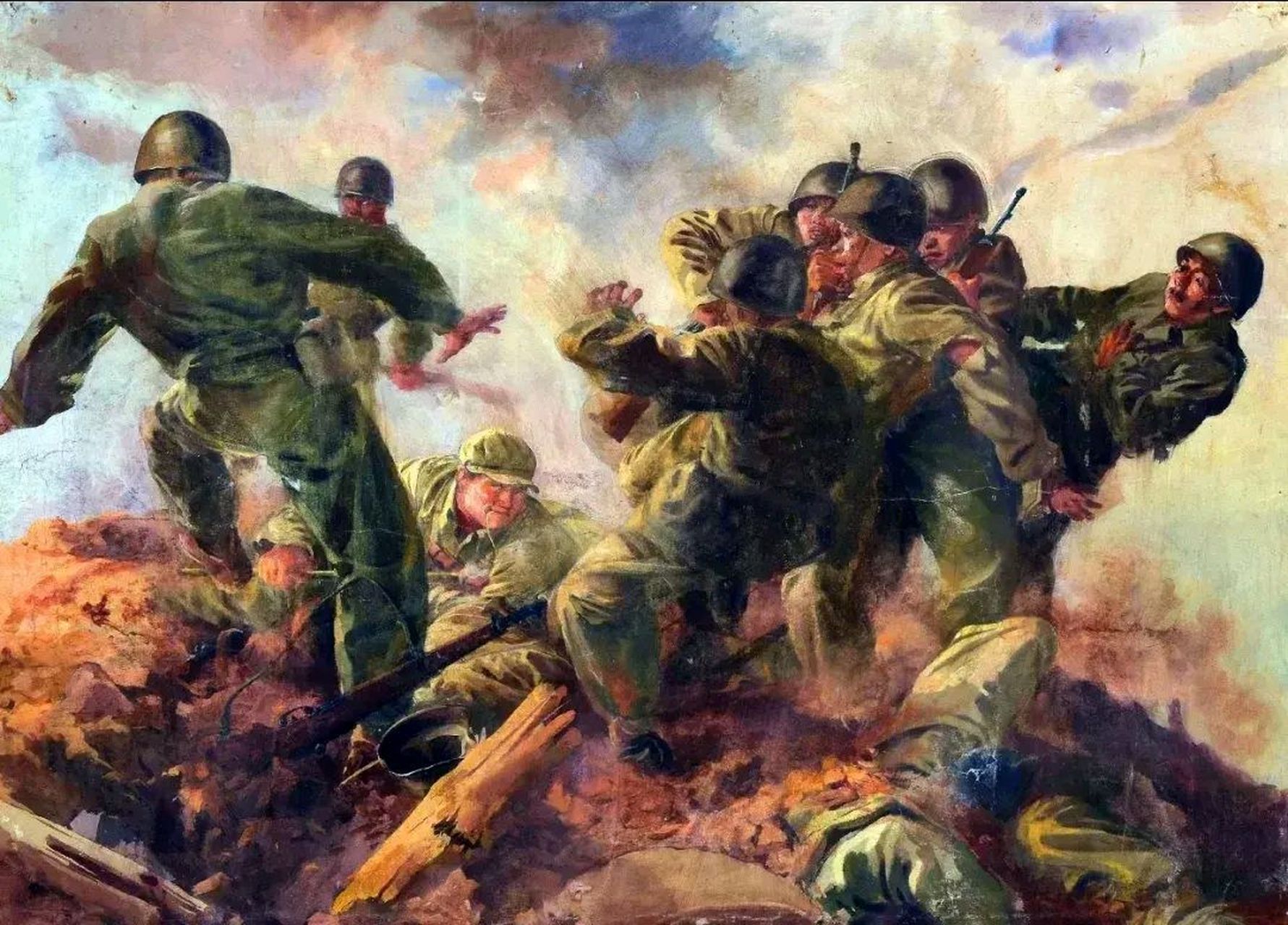 万历朝鲜战争油画图片