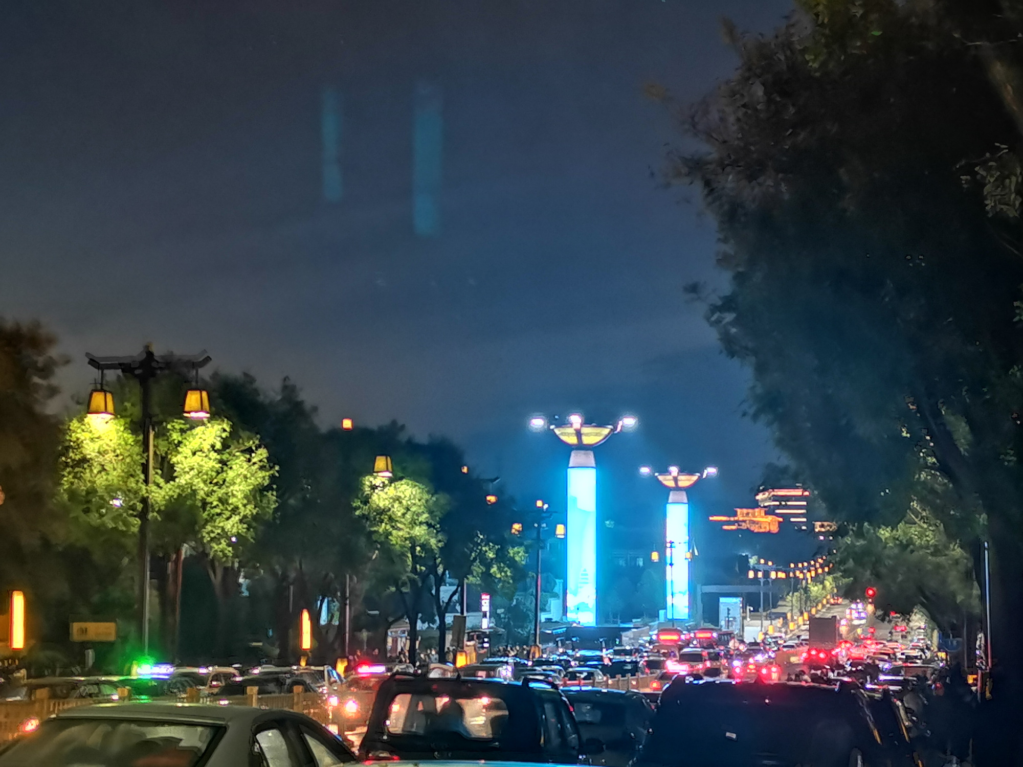 华清池夜景图片