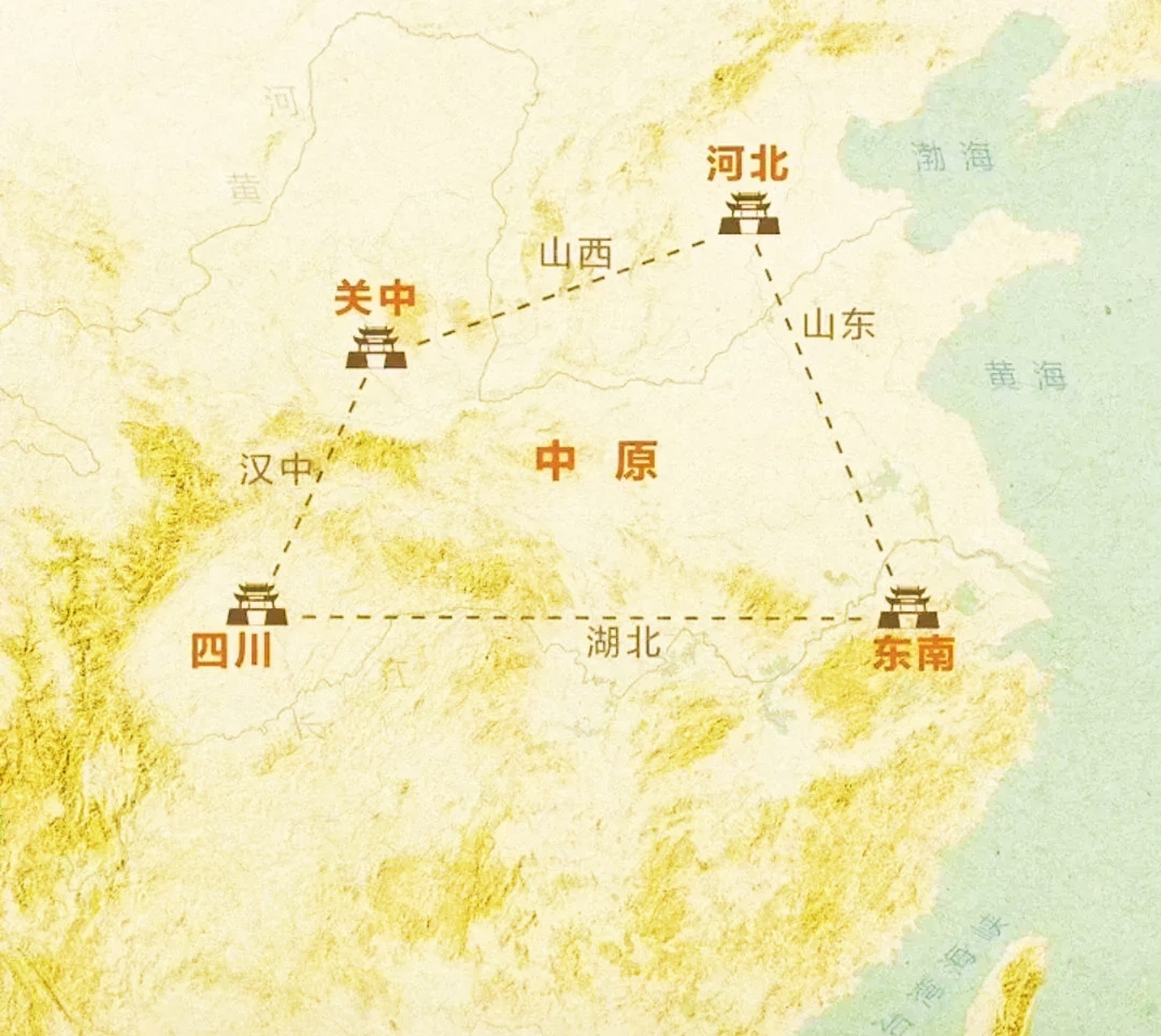 《史记》中说:得中原者得天下,因为中原地区富饶的民生经济和地理位置