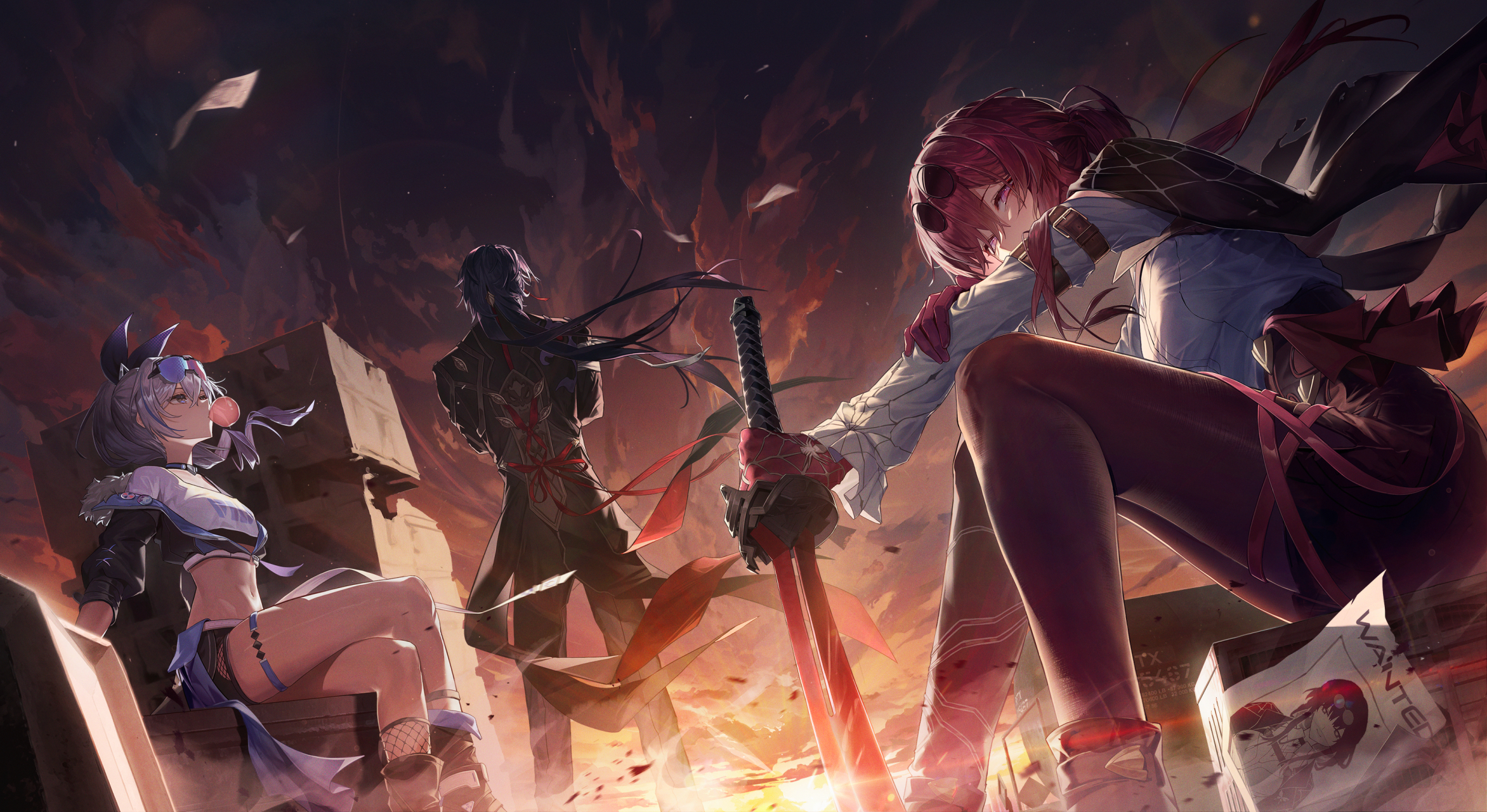 卡芙卡,银狼,刃(相亲相爱一家人)[滑稽][滑稽][滑稽] 画师:nunsori