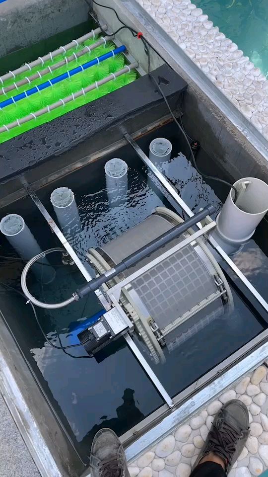 锦鲤池全自动过滤器庭院景观池沉水式微滤机鱼池过滤设备