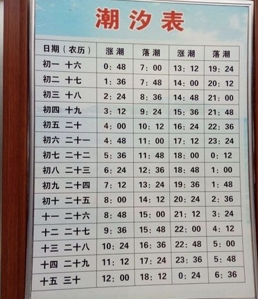 解读潮汐表,探索潮汐奥秘