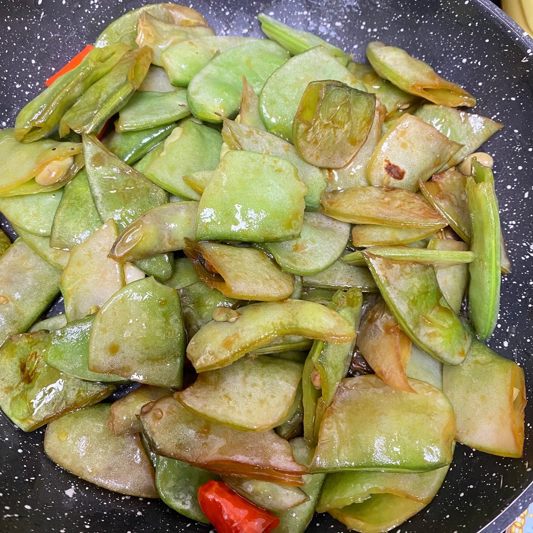 家常菜系列之素炒扁豆,农家下饭菜
