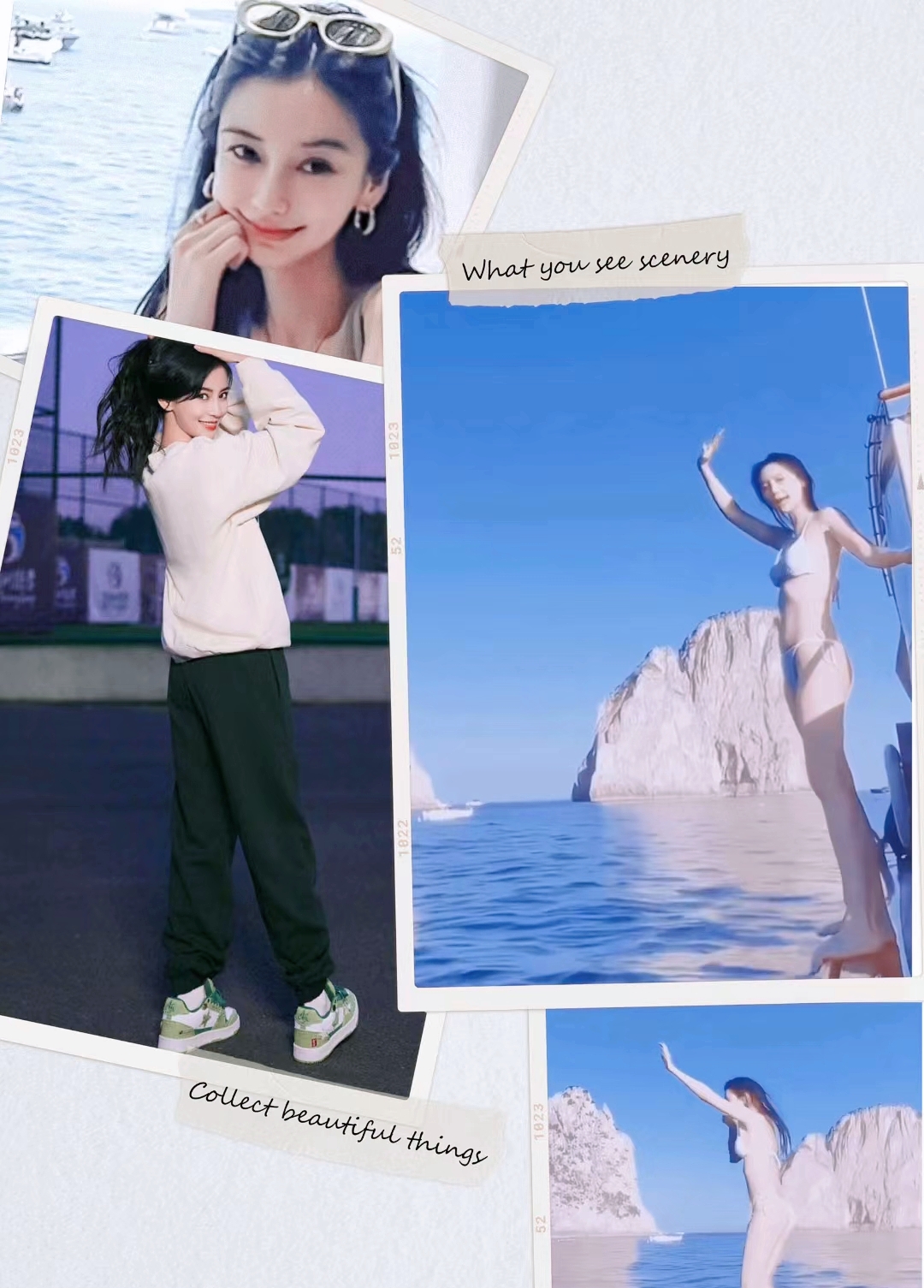 angelababy穿比基尼跳海 身材纤瘦大长腿吸睛