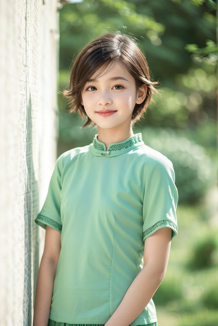 国风旗袍裙美少女写真,民国风短发气质女生艺术照#美女# #性感美女