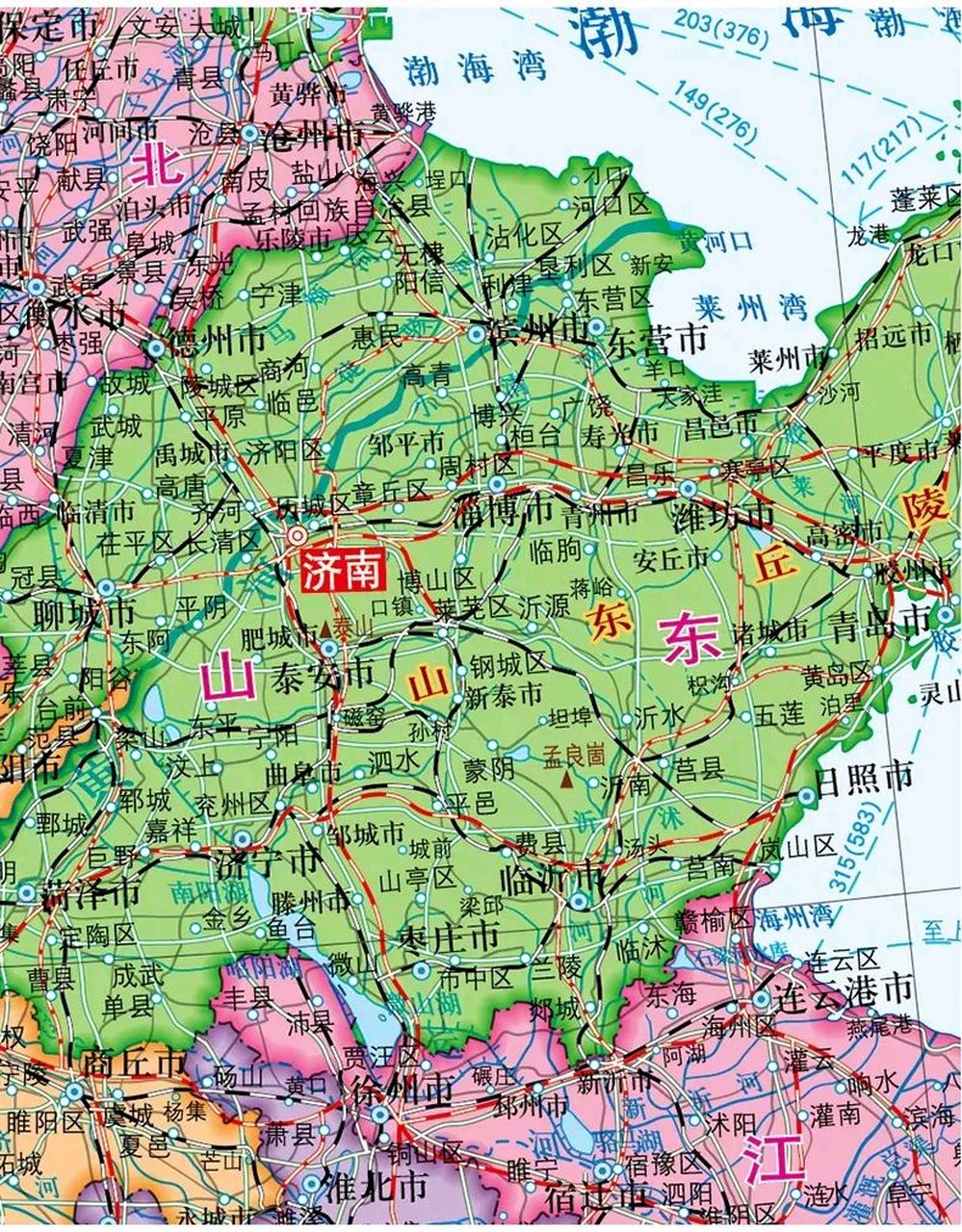 历史上徐州是山东省的,然而,1953年徐州正式划给了江苏,徐州只在山东