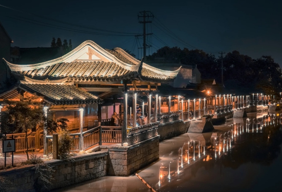 新场古镇夜景图片