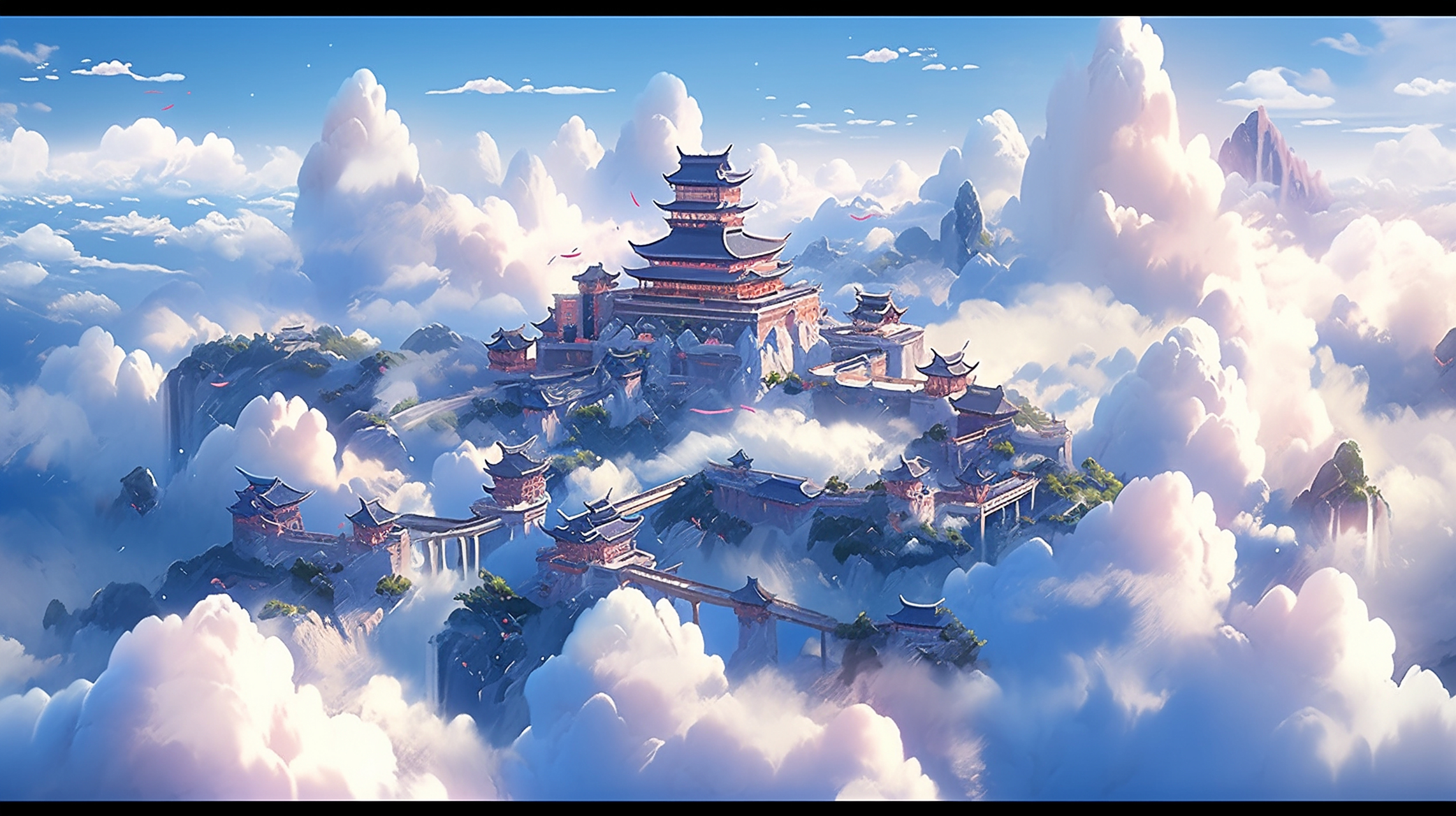 修仙圣地#ai绘画# #场景# #玉骨遥