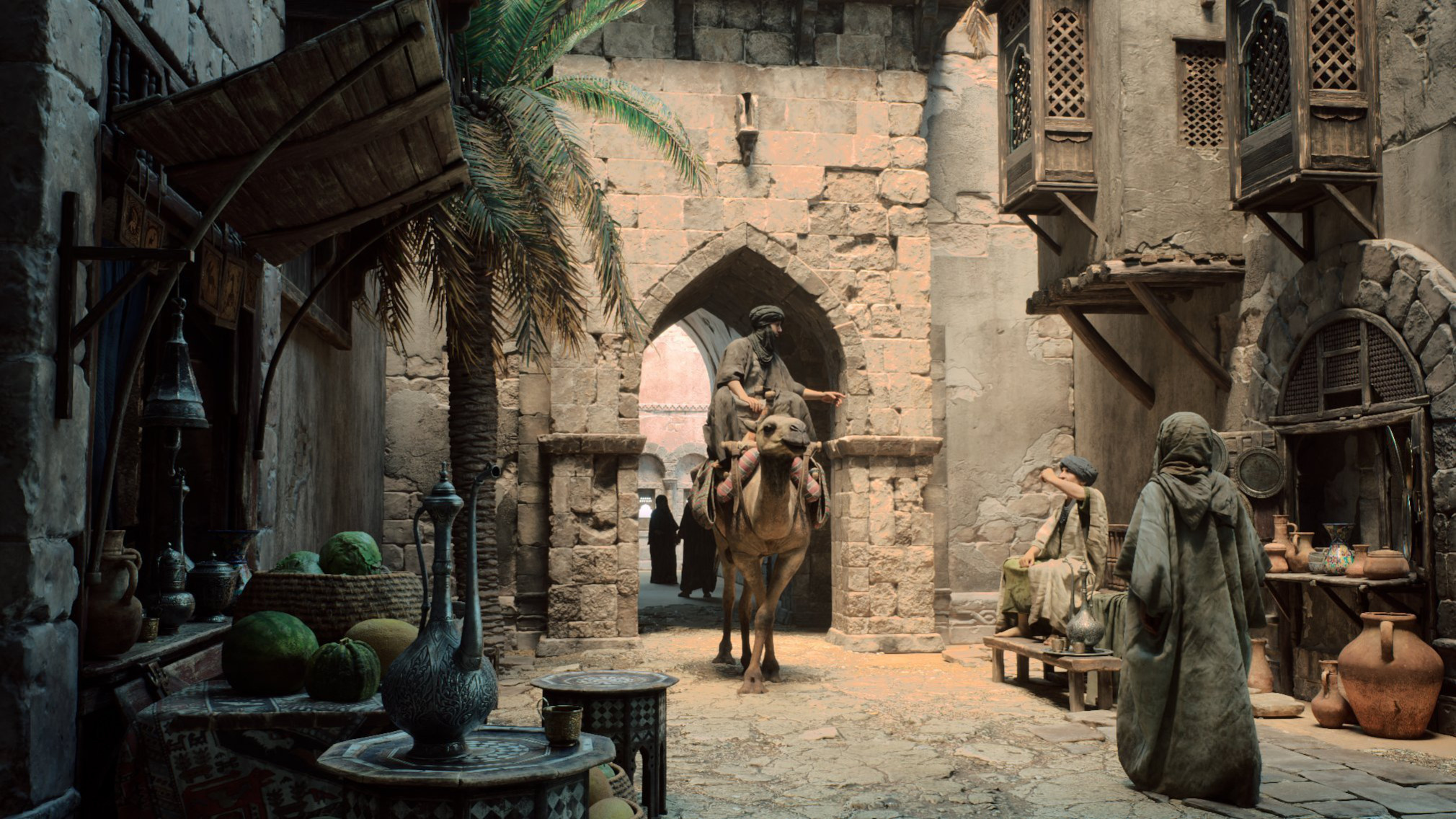 jama jurabaev 中东场景作品:大集市