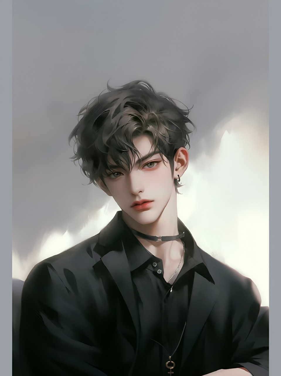 黑衣帅哥头像 #二次元# #ai共创计划# #ai绘画