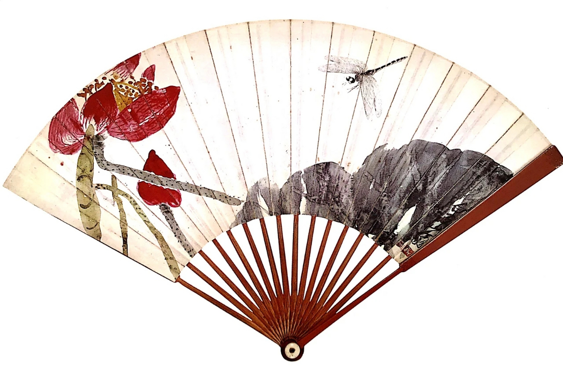 齐白石荷花扇面  #200万积分狂享季