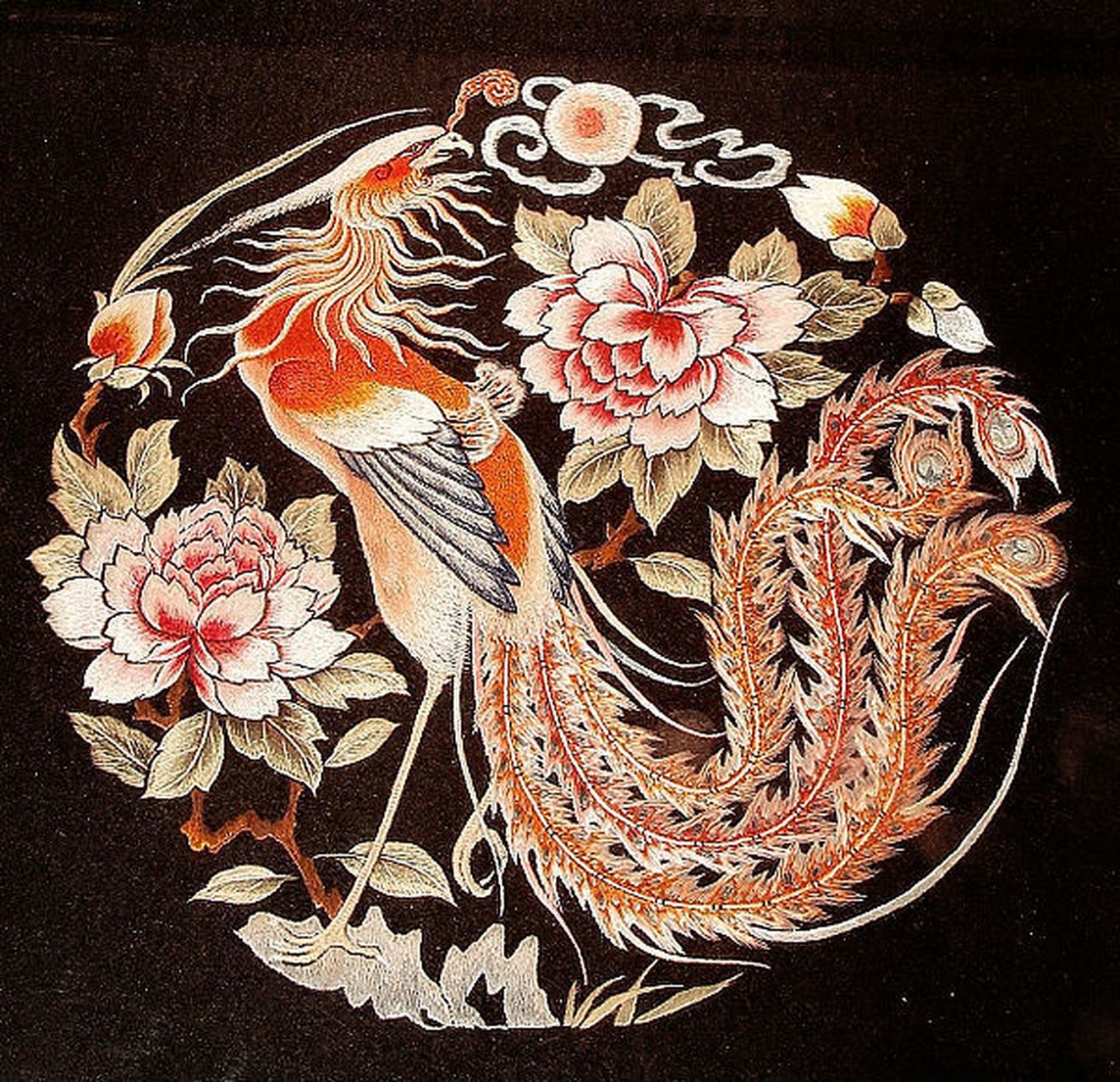 中国传统吉祥团花刺绣纹样欣赏 676767 #绘画欣赏