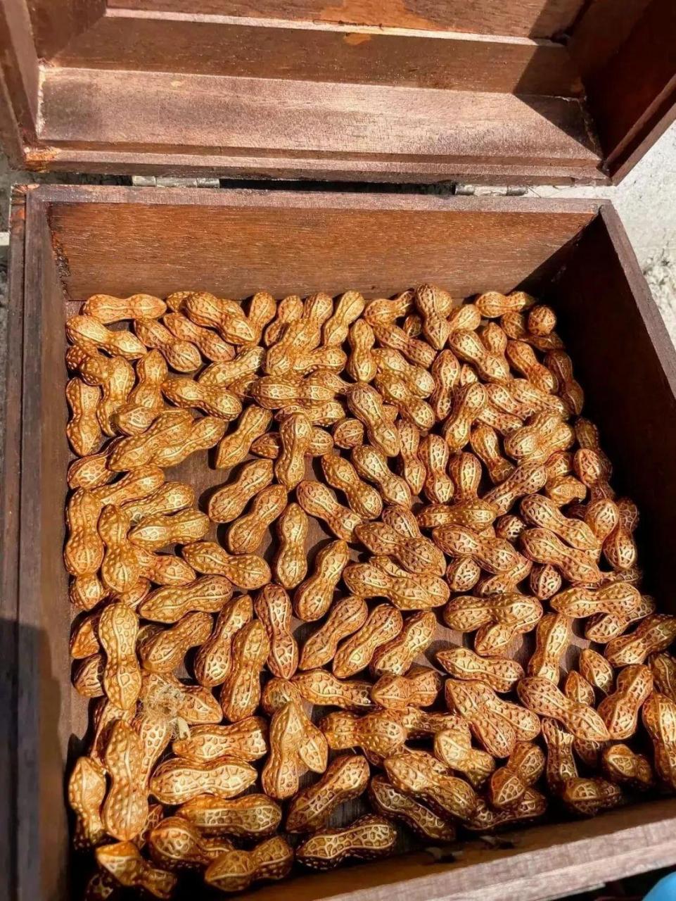 厉害了,一箱金花生,寓意长寿多福