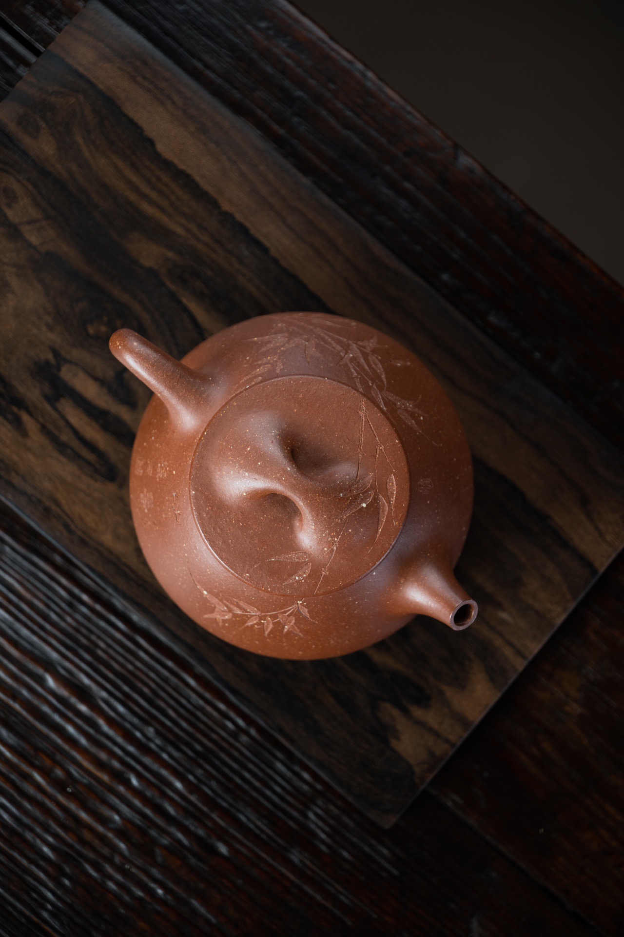 宜兴紫砂壶满瓢320cc23孔红降坡李昱辰