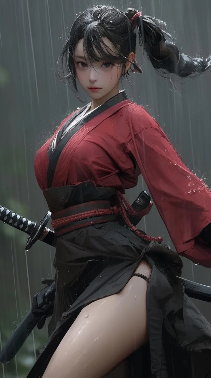 红衣女剑客,不做壁纸可惜了[你懂的] #动漫壁纸