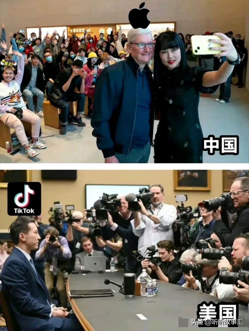 最近,一张对比图火爆自媒体.