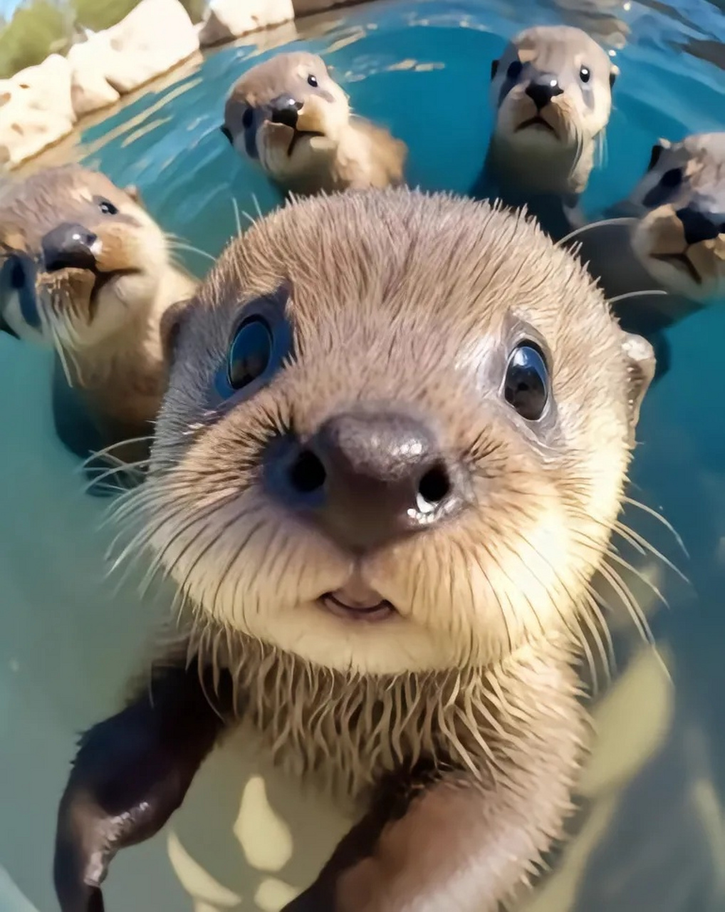 被深海毛茸茸的海獭萌翻了