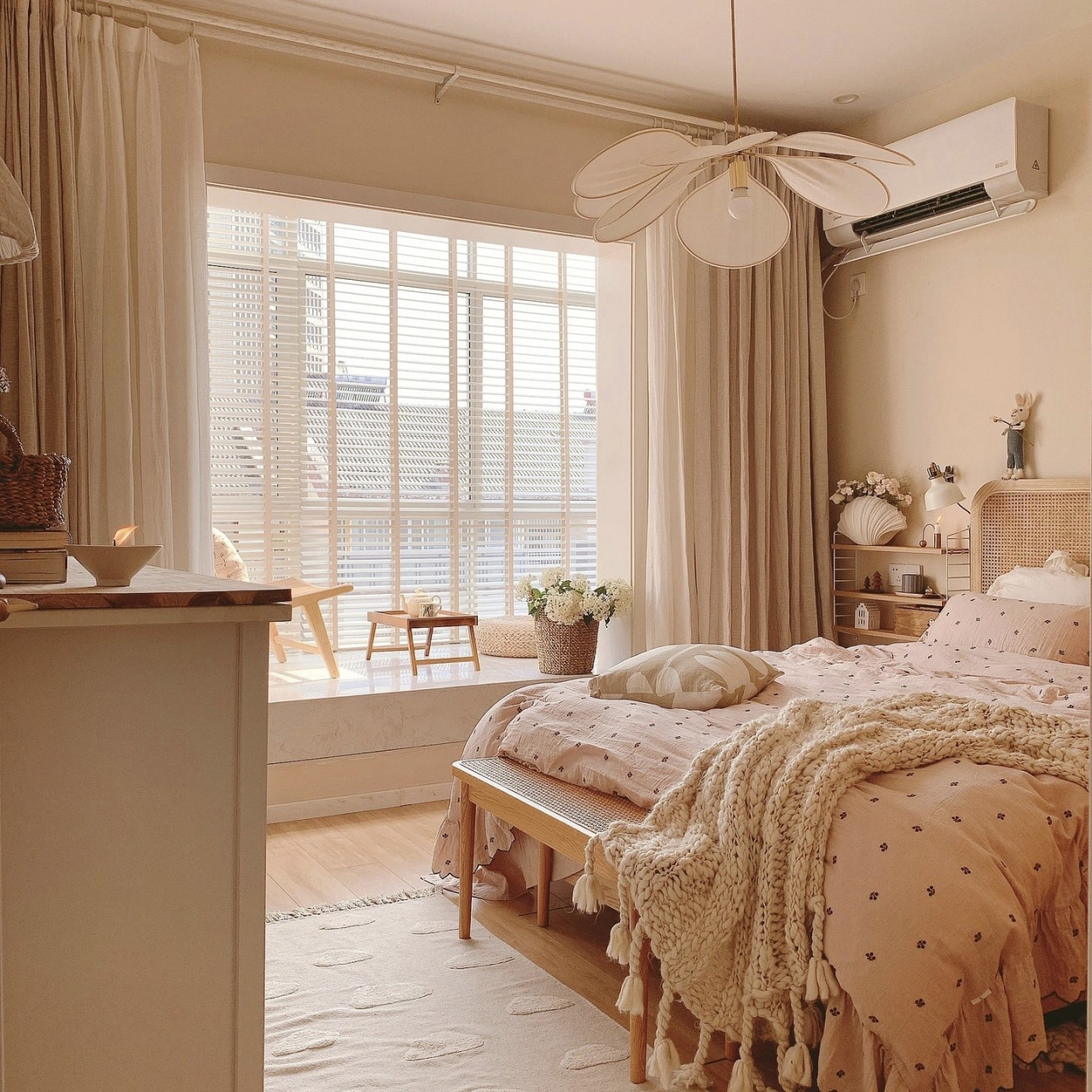 12 ㎡森系原木小卧室,让人住着心情就很好