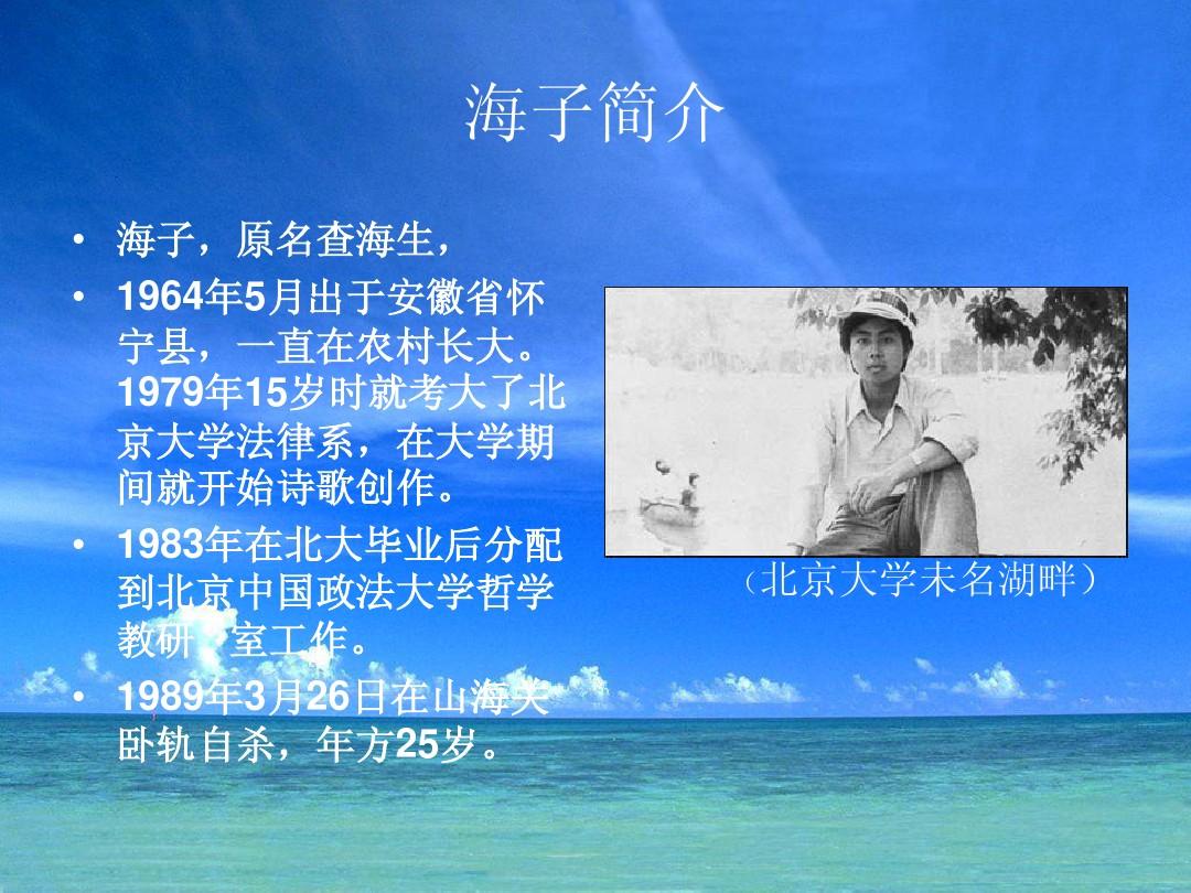 海子为什么卧轨图片