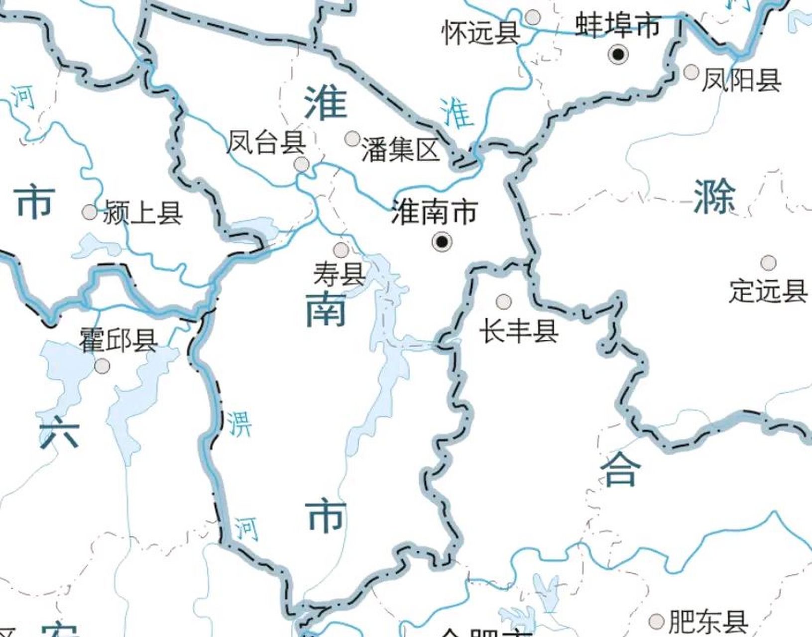 淮南市各区地图图片