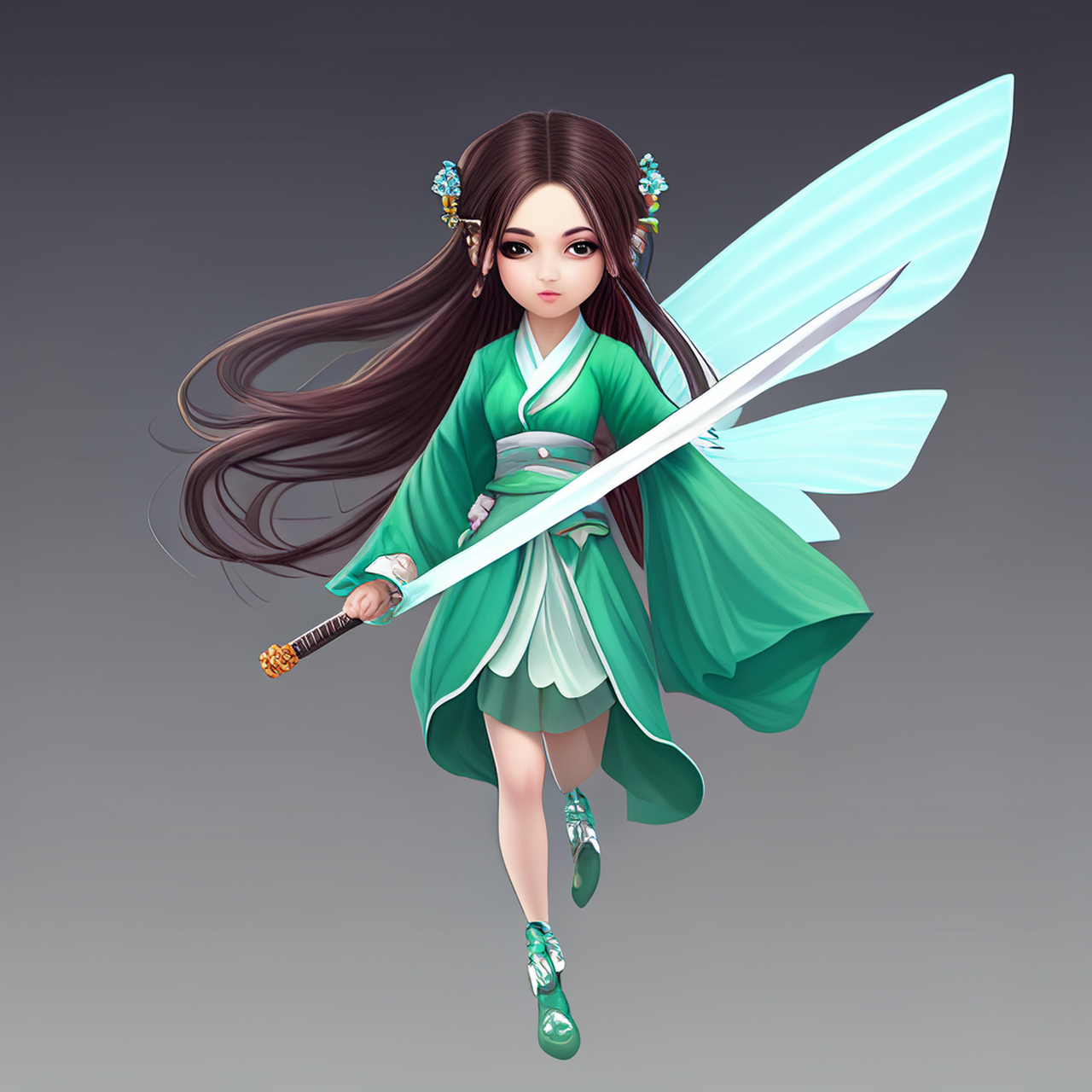 御剑飞行的仙女和想像的有点差距#百度ai绘图黑科技