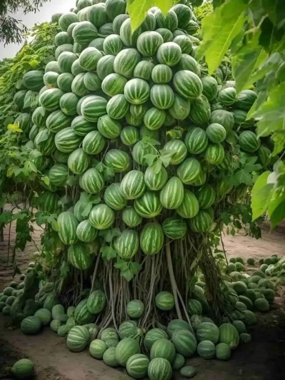 今天带大家去看看树上也长西瓜