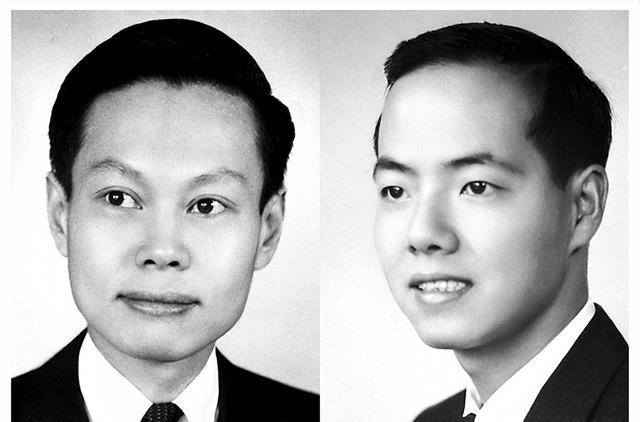 一些旧影:青年杨振宁夫妇和李政道夫妇合影,两个家庭其乐融融