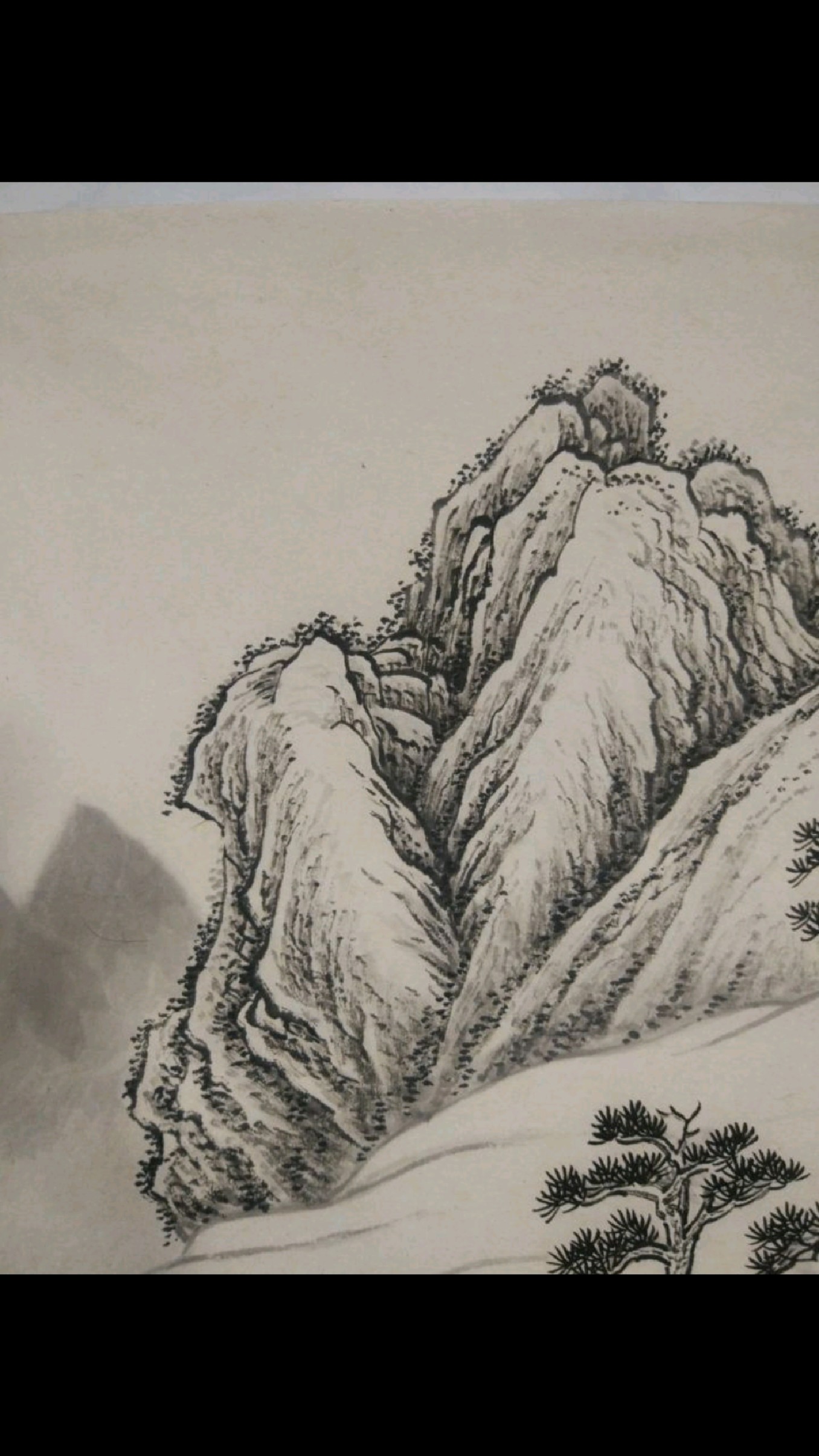 好看新人报道,传统水墨山水画,临芥子园画传第329页