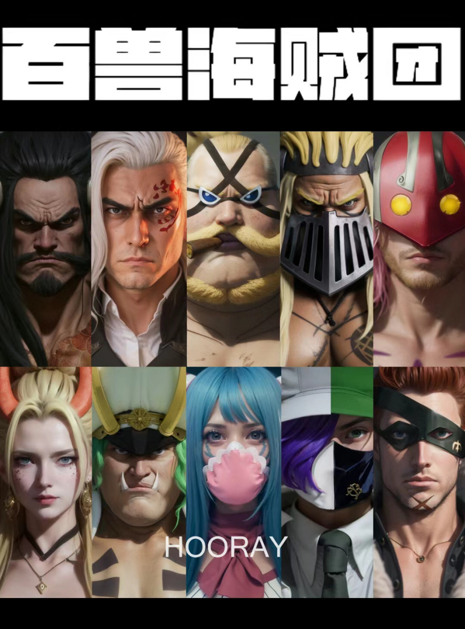 海贼王# 百兽海贼团写实版  #热血动漫