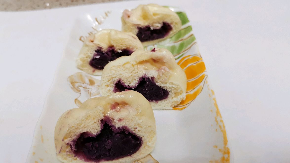 宝宝辅食:紫薯馒头在家也可以制作,奶香浓郁,孩子爱吃的小馒头
