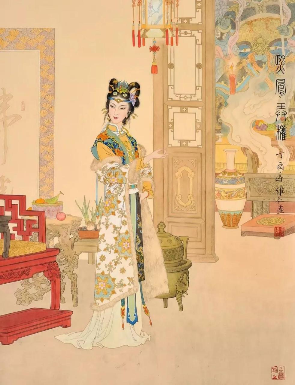 动漫# #插画# #红楼梦