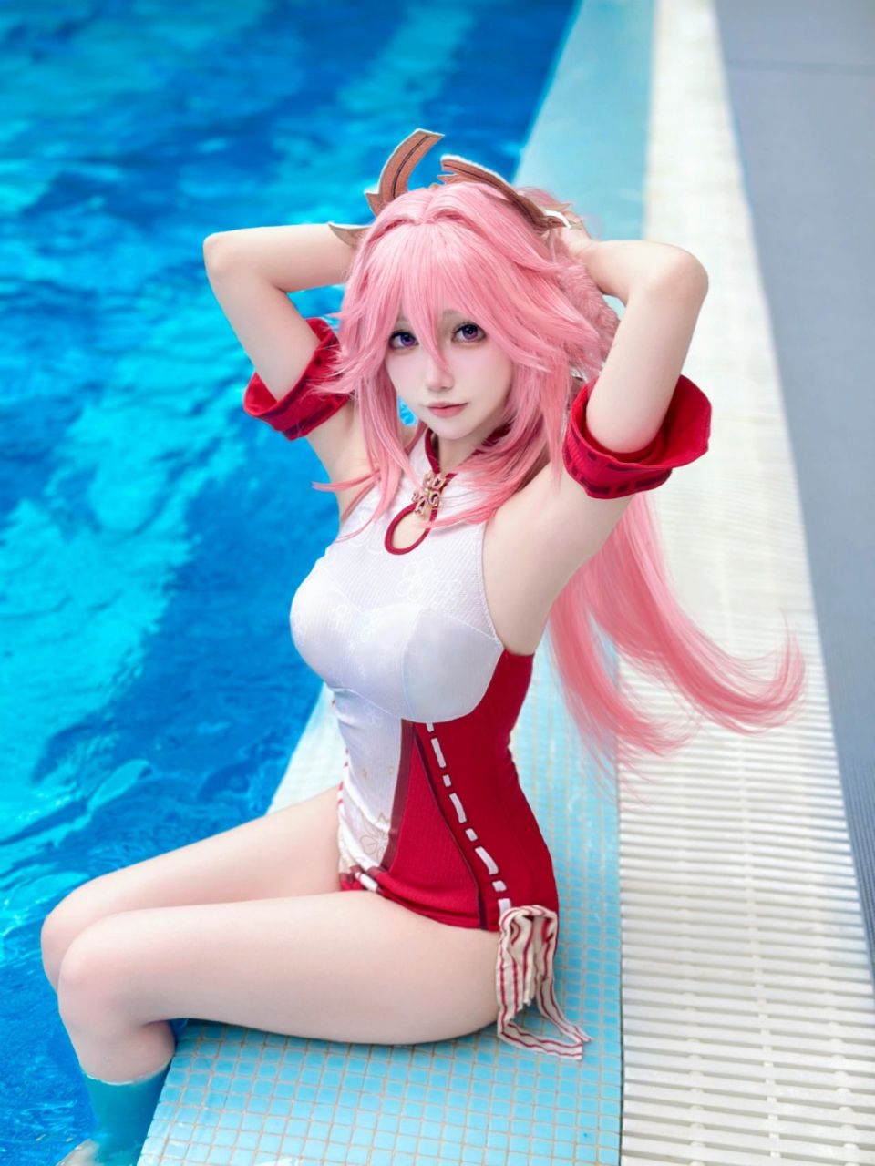 换上美美的泳衣一起玩水吧#cos