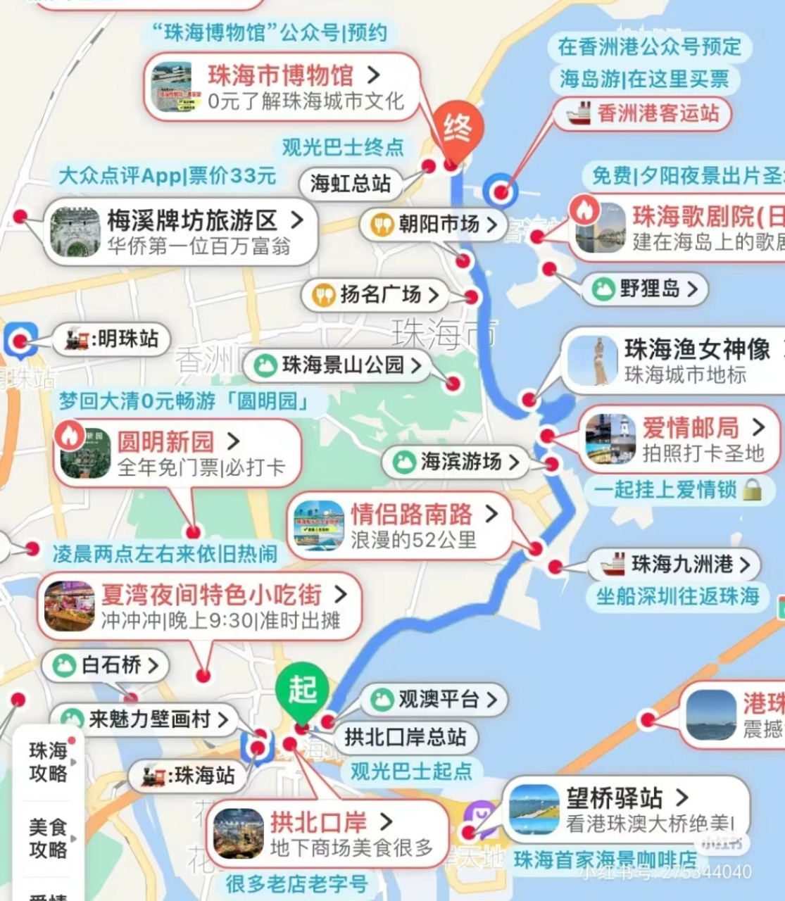 珠海旅游攻略 有了这个图珠海旅游不迷路 点赞收藏