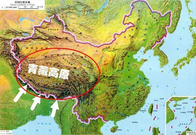 青藏高原等高线地形图柴达木盆地在哪盆地海拔青藏高原分布图我国东濒