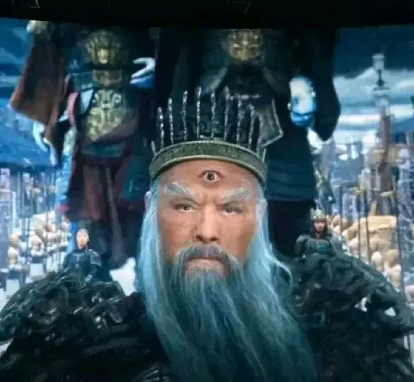 闻仲是殷商太师,成汤三朝元老,是殷商江山顶梁柱般的存在,眸生三目,威