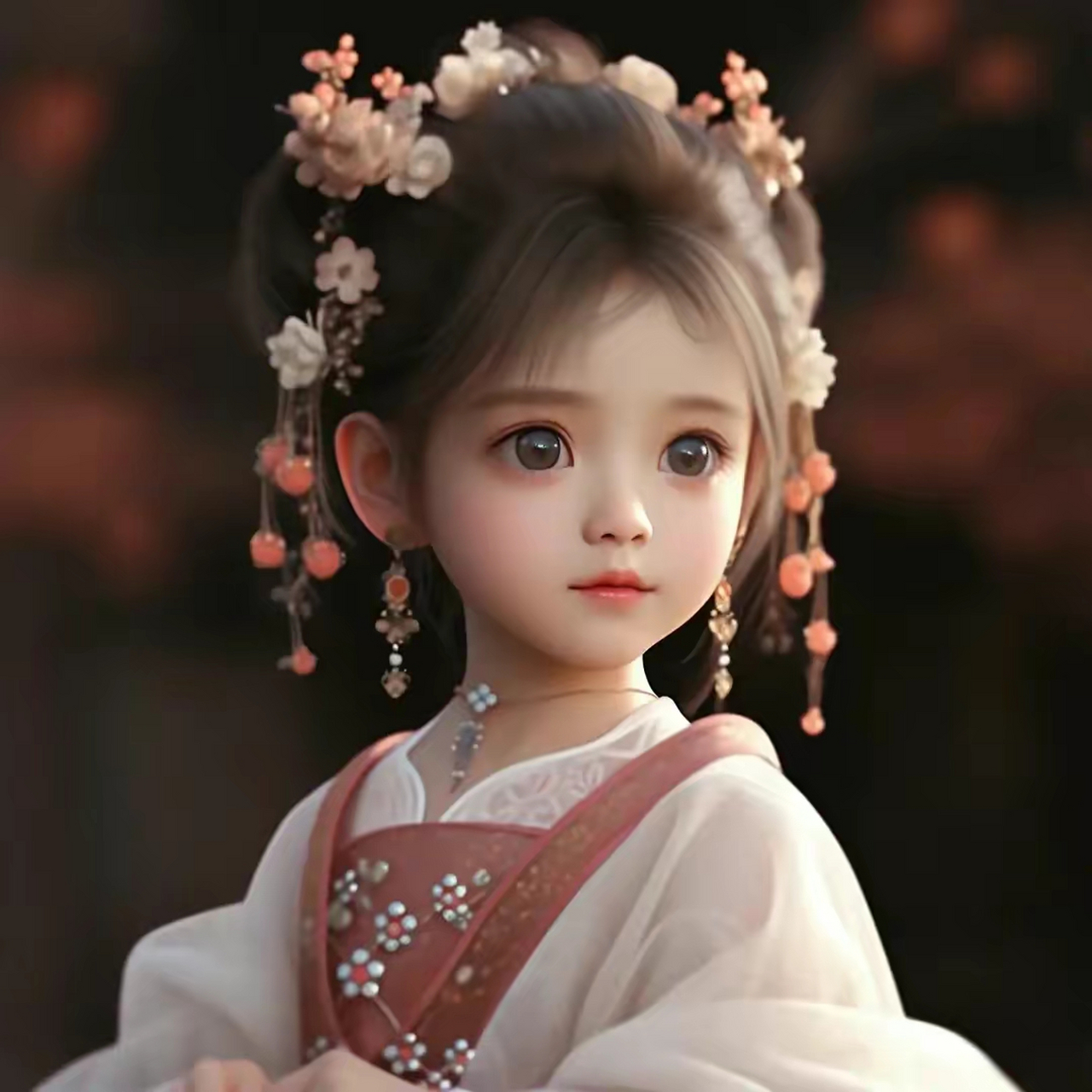 古风女孩头像,发饰精致,可爱活泼