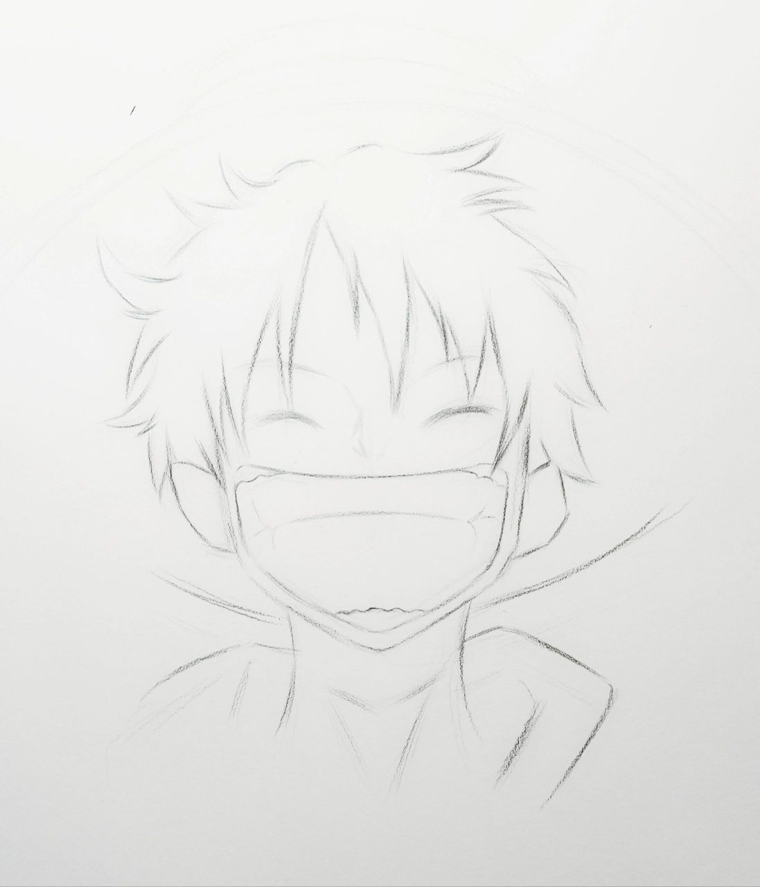 素描海贼王路飞,有多少喜欢看海贼王的?你最喜欢哪个角色?