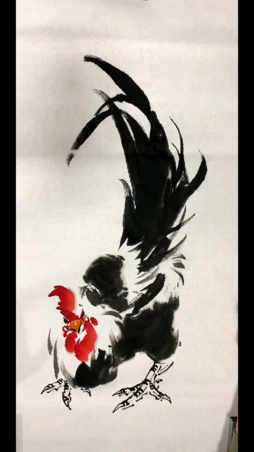 国画知识分享,写意大公鸡