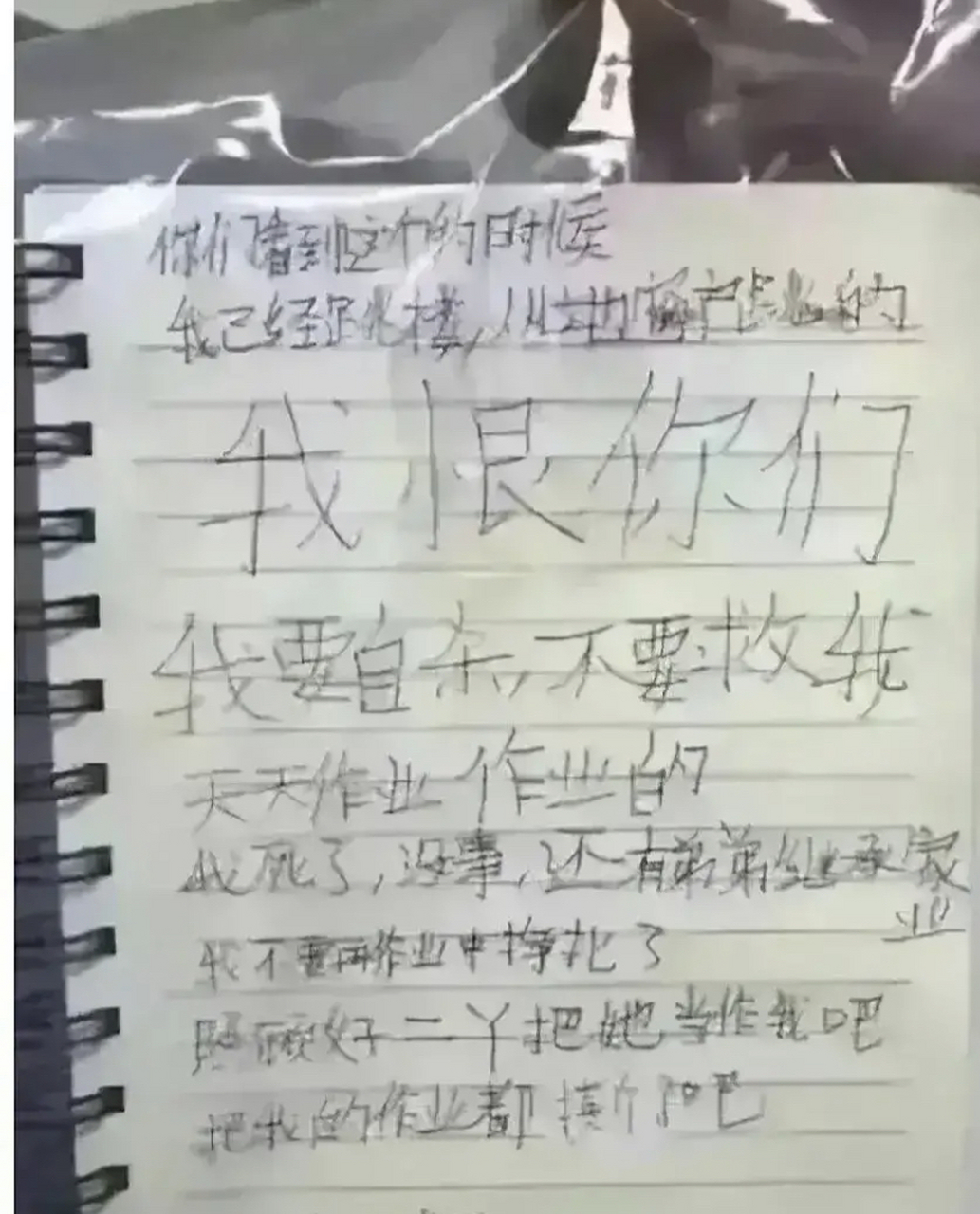 "我要自杀,不要救我",这是一个13岁和一个14岁小女孩,写在遗书中的
