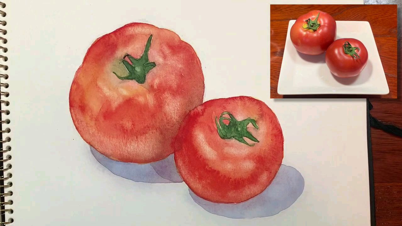 画了两个西红柿,就差鸡蛋了