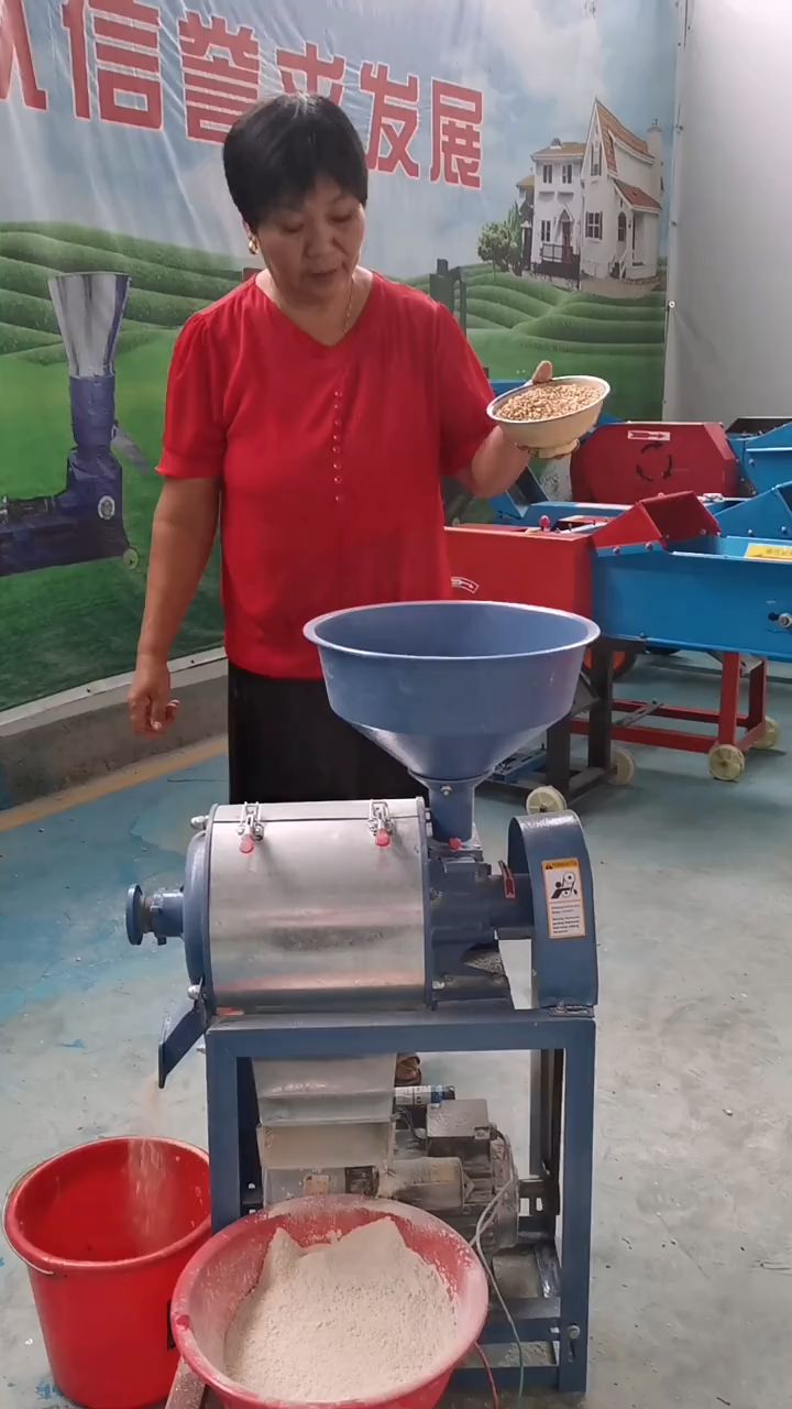 180型新款磨面机,简单一人操作高效磨面,单相电220v,持久耐用