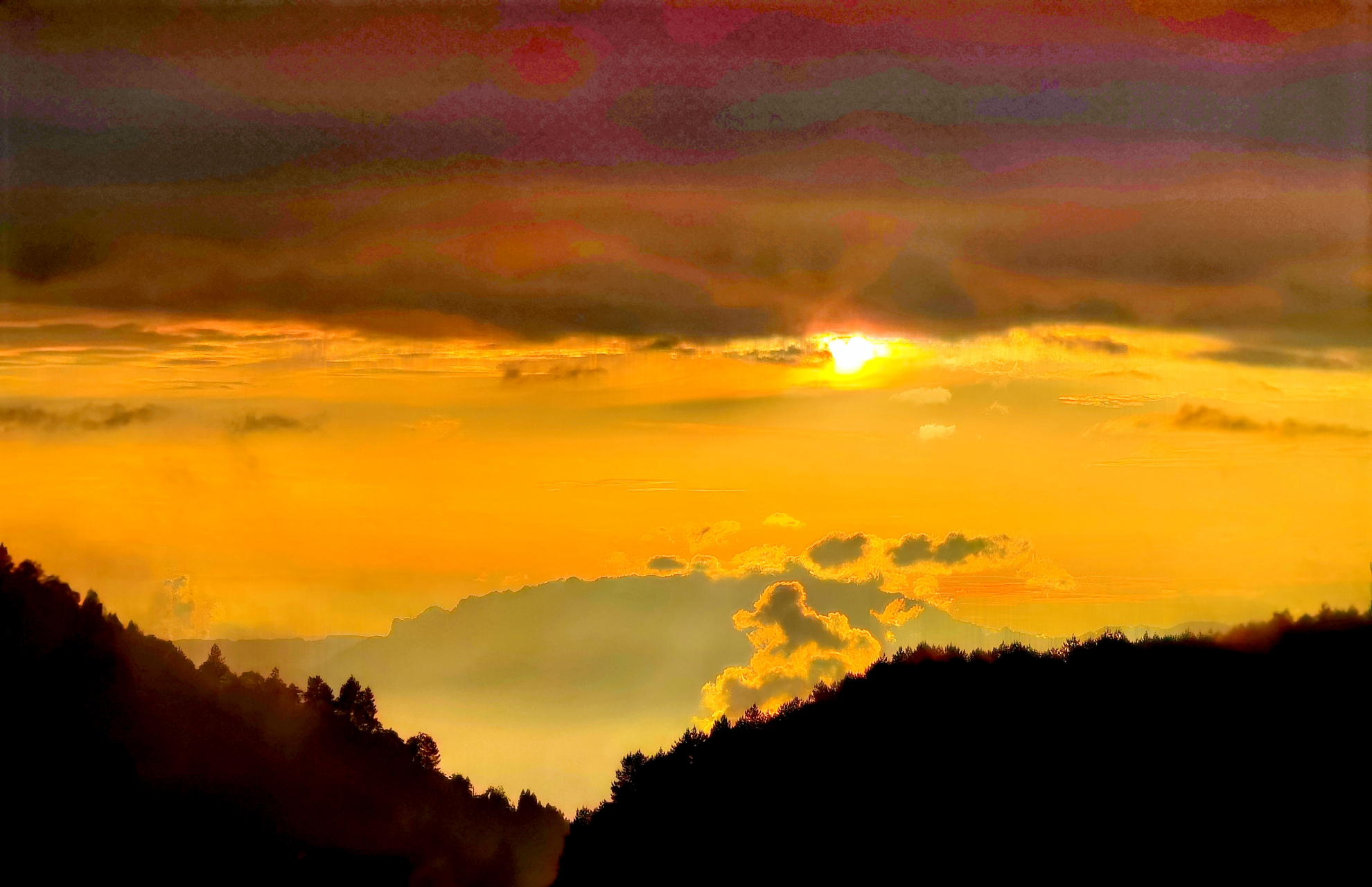 随手一拍,实在不能展示日落百分之一的美 #旅行# #随手拍