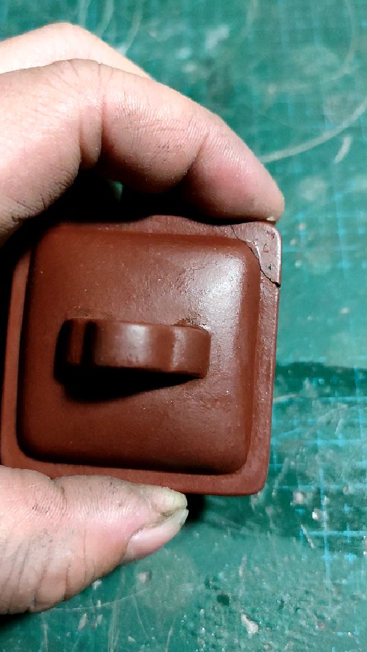 锔瓷手艺修复紫砂壶壶盖案例分享