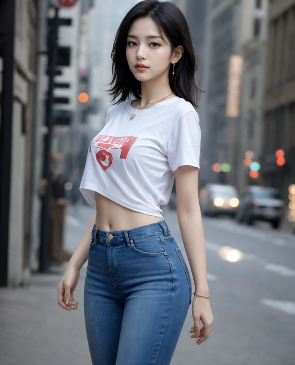 【ai绘画】牛仔裤女神,最爱!#性感美女# #紧身牛仔裤美女