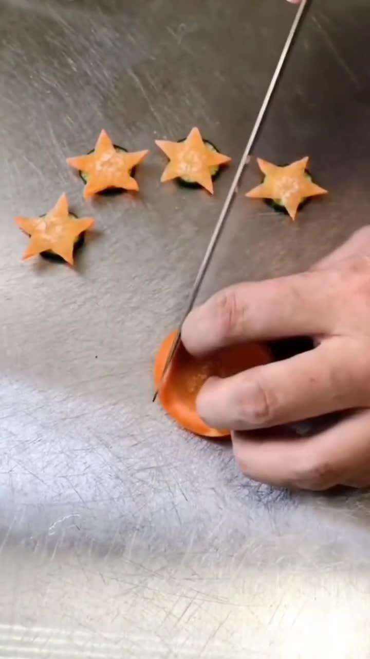 胡萝卜竟然能切成五角星的样子,太神奇了吧-度小视